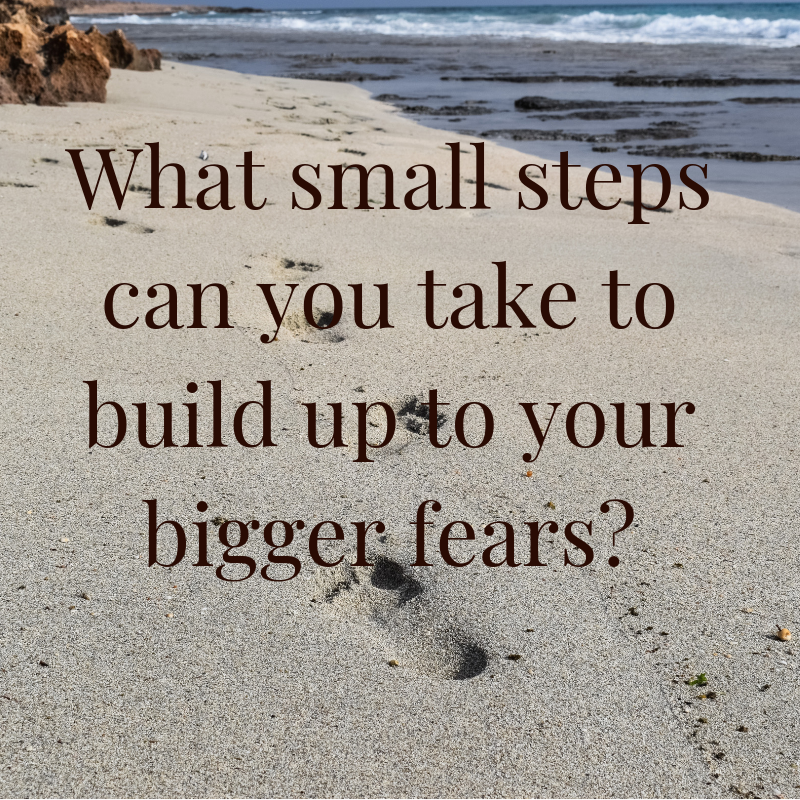 What small steps can you take to build up to your bigger fears_